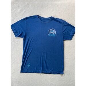 Fuji Mens Large T-Shirt Blue ESTD 1969 Mount Fuji Graphic Short Sleeve Tee